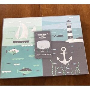 Magpie Seaside Underwater Cork Backed Hard Placemats 15.6" x 11.75"  (Set of 4)